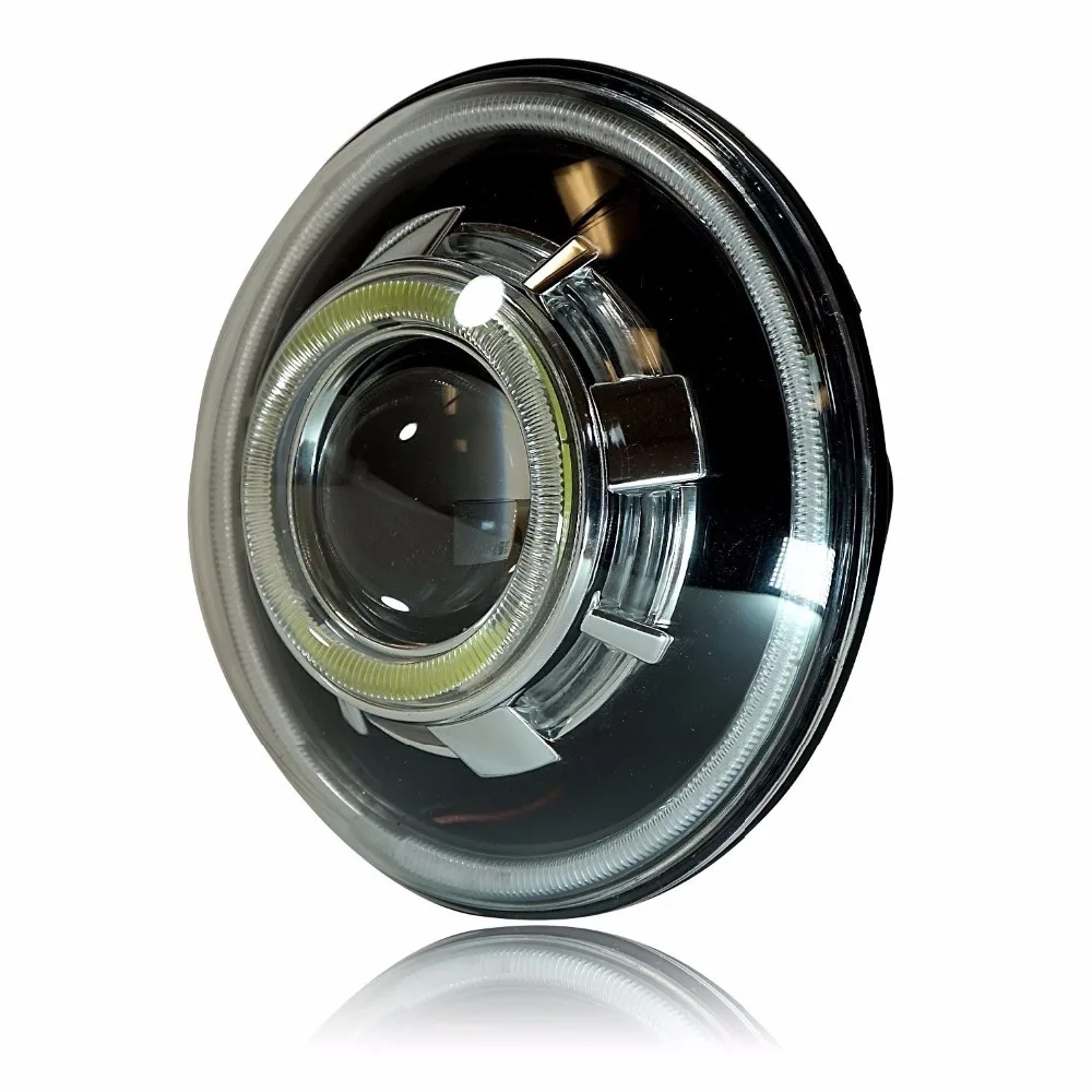 Комплект из 2 предметов 7 дюймов HID фар Hi/ближнего света с COB Ангельские глазки