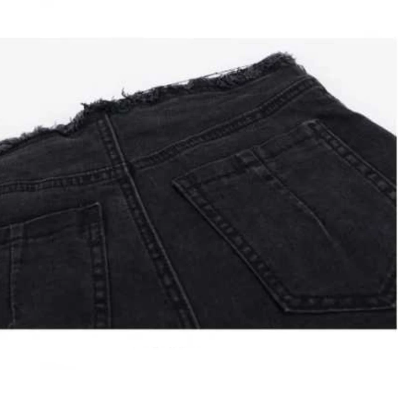 Джинсы женские модные на молнии с карманами джинсовые шорты в стиле пэчворк