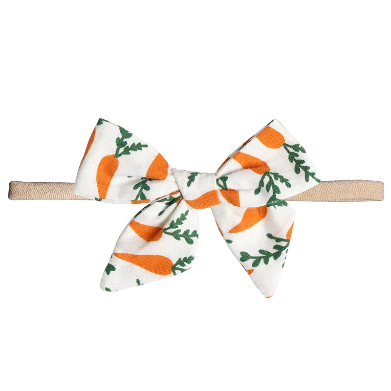 Повязка на голову с бантом из джинсовой ткани нейлоновая эластичная лента для