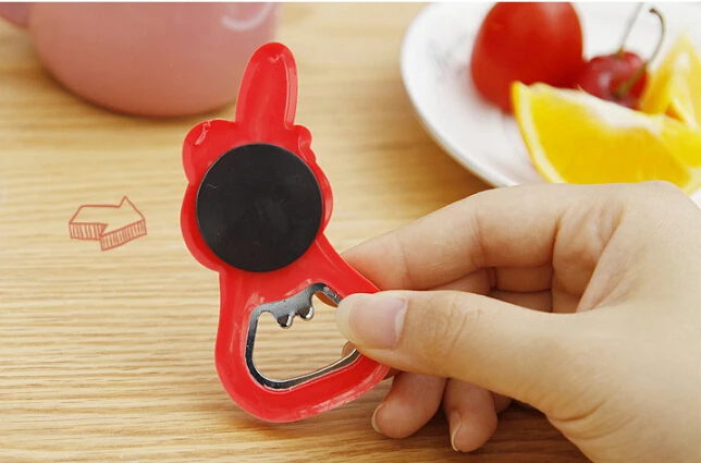 1 шт. симпатичная мультяшная силиконовая многофункциональная открывалка для