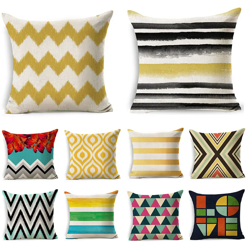 Из хлопка и льна для подушек Гостиная геометрический домашний декор