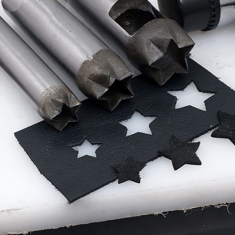 Поделки из кожи пятиконечная звезда шаблон Дырокол ручной инструмент 3