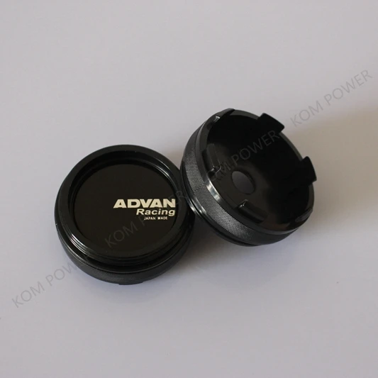 all black KOM POWER автомобильный Стайлинг 60 мм ADVAN Эмблема колеса центральный колпачок для обода автомобиля-Чехлы ADVAN гоночный логотип значок колеса центр Крышка Ступицы s - Цвет: all black