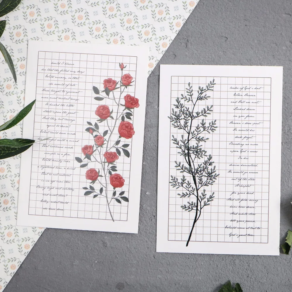 

30pcs old fashion flower style card multi-use as Scrapbooking party invitation DIY Decoration gift card message card postcard
