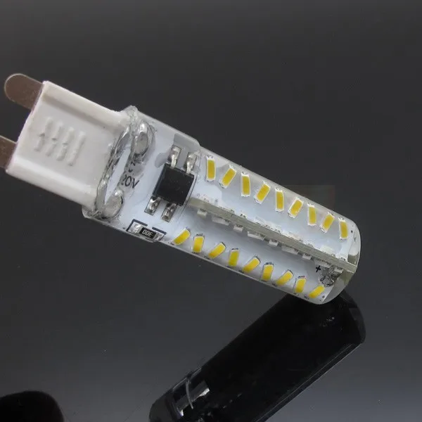 Светодиодная силиконовая лампа G9 с регулируемой яркостью 7 Вт 3014 SMD 72 светодиода