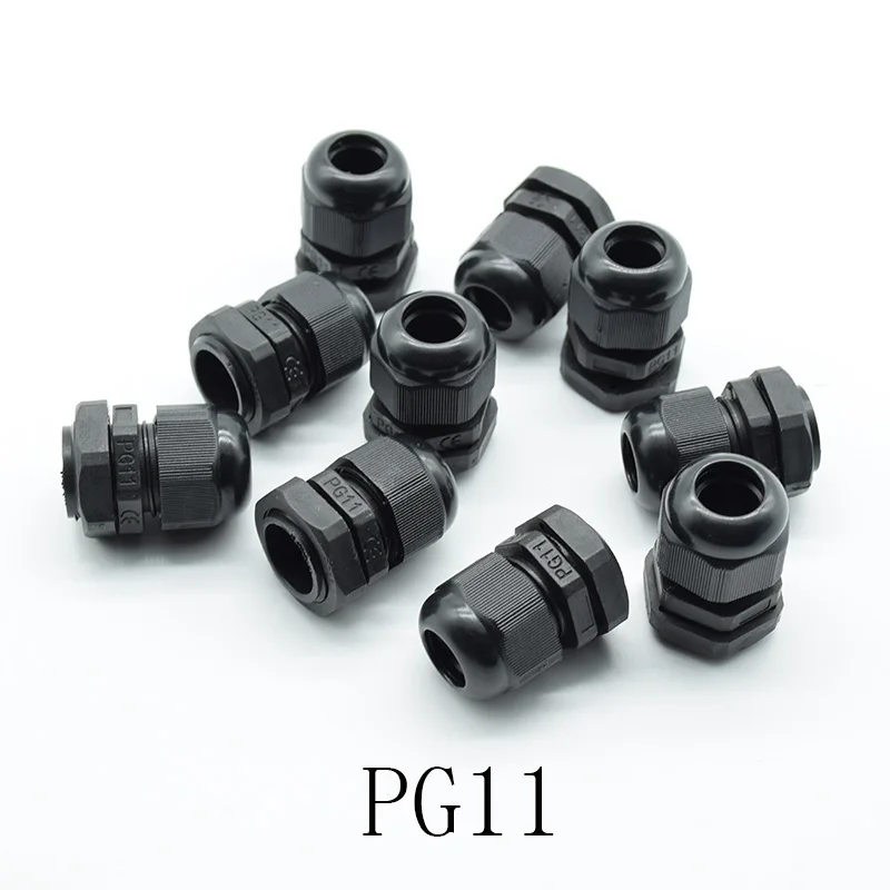 10 шт. IP68 черный PG7 PG9 PG11 PG13.5 PG16 для 3 6.5mm 14mm проводной кабель CE водонепроницаемый