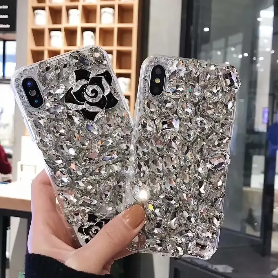 Чехол XINGDUO для Samsung S7edge S8 S9 S10 Plus Note 8 9 роскошный блестящий мягкий чехол с цветами