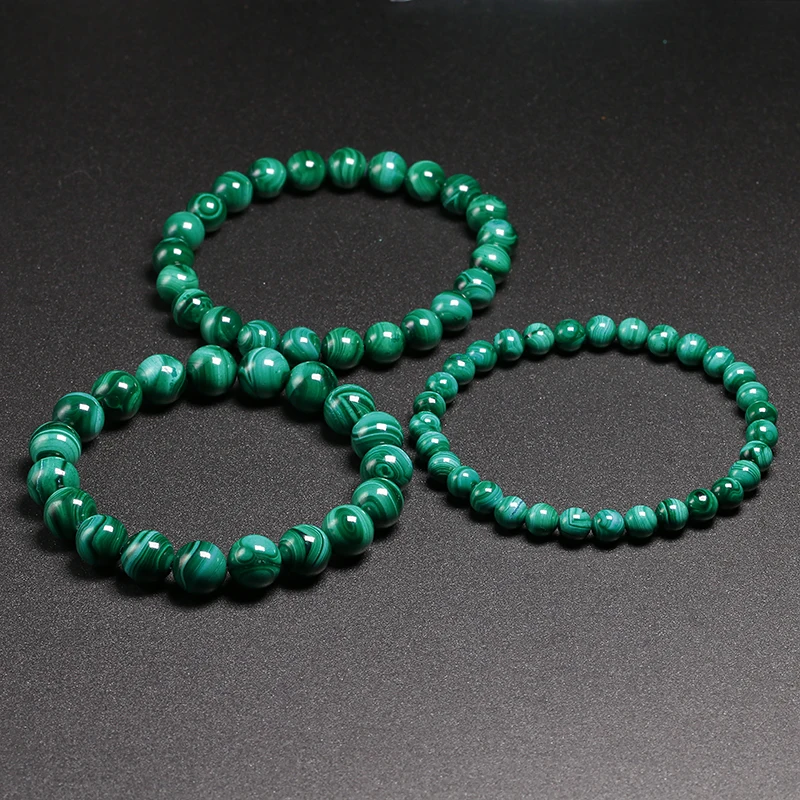 AAAAA Natural Malachite Bracelet Women Jewelry Natural Stone Stretch Couple Bracelet For Men Malachite Gem Beads Bracelets