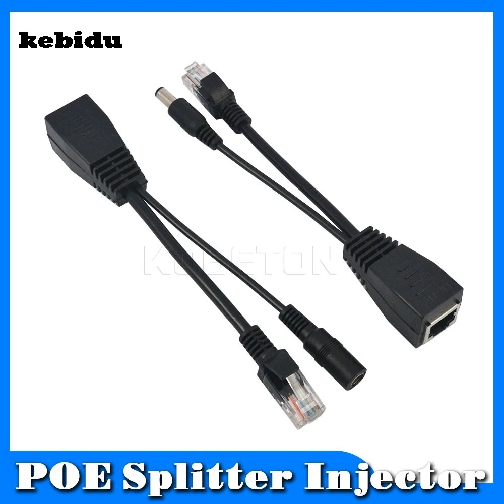 Kebidu ленточный экранированный POE кабель пассивного питания через Ethernet адаптер