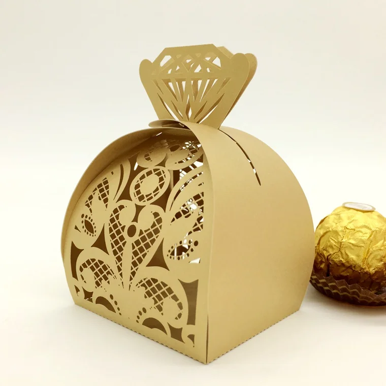 100 шт. коробки для конфет с лентой | Дом и сад