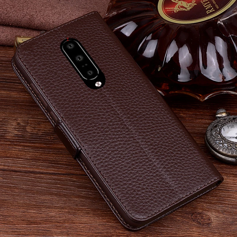 Флип-чехол aibloly из натуральной кожи для Oneplus 7 Pro защитный чехол телефона кожаный