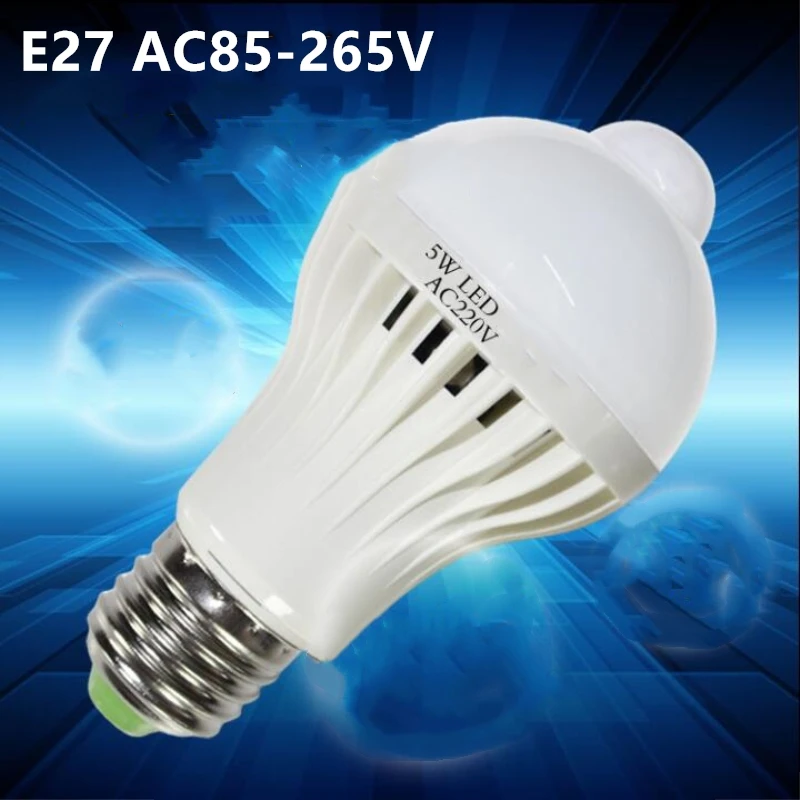 

Светодиодная лампа E27 AC85-265V 5 Вт 7 Вт 9 Вт 5730, светодиодная лампа с инфракрасным датчиком, замена галогенных ламп 20-40 Вт