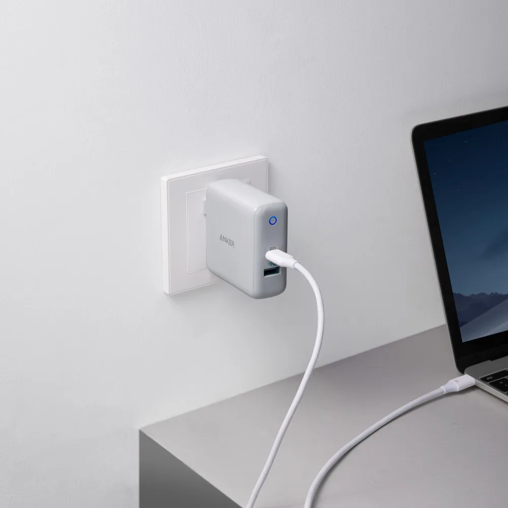 Anker USB C зарядное устройство, мощность порт Скорость+ Duo настенное зарядное устройство с 30 Вт питания порт доставки для iPhone, iPad Pro, MacBook, Galaxy и многое другое