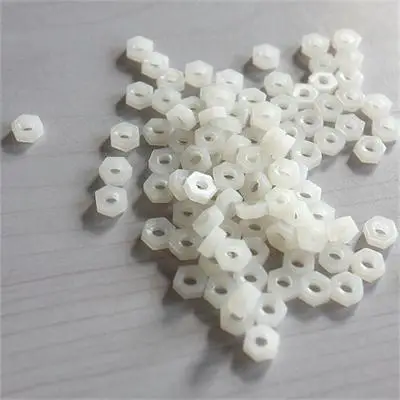 100 шт. Новые Фирменные белые нейлоновые гайки шестигранная Проставка м3 гайка