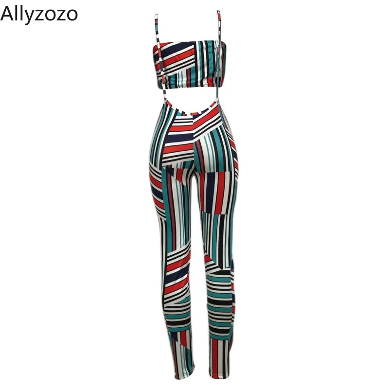 Комплект из 2 предметов Allyzozo летняя повседневная майка без бретелек с принтом в