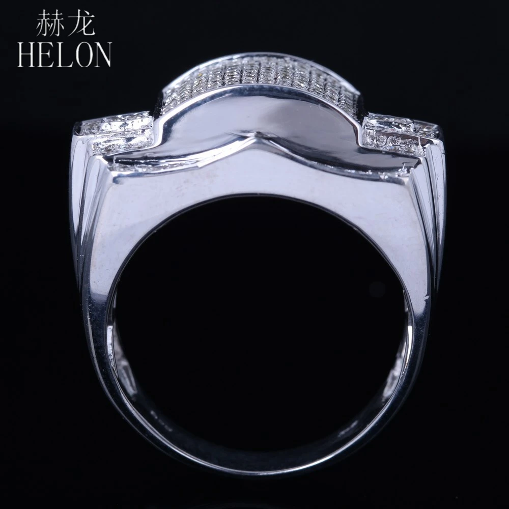 Мужское кольцо с натуральными бриллиантами HELON стильное из стерлингового