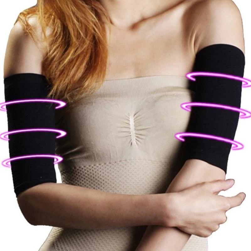 1pair Women Shaper Arm Sleeve Weight Loss Thin Legs Calf Calorie Off Fat Buster Slimmer Wrap Belt Wrist Pressure Set|Женские