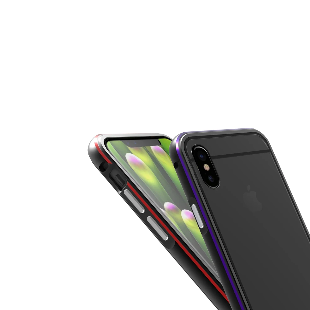 Для iphone x Case Алюминий рамка из металлического сплава тонкий компьютер жесткий чехол для iphone x задняя крышка для iphone x Бампер протектор