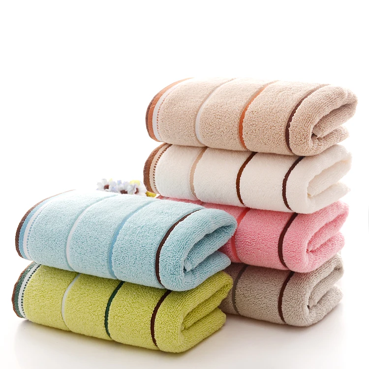 

3pcs/lot Genuine Face Hand Towel High Quality 34cm*74cm 100% Cotton Brand Towel Striped 6 Colors wholesale New 2017