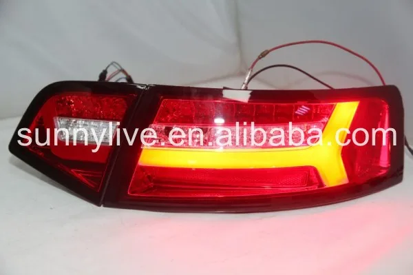 Для Audi A6L 2009-2012 Задняя фара светодиодная задний фонарь SN красного и белого цвета