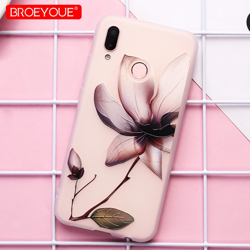 Чехол для Huawei P8 P9 P10 P20 Honor 9 Lite Nova 2 Plus 3E 3D мягкий рельеф ТПУ чехлы телефонов с