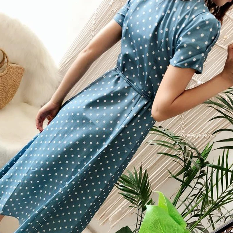 Винтажное летнее платье с цветочным рисунком, женское пляжное платье с v-образным вырезом и коротким рукавом, платье миди с запахом, длинное сексуальное корейское Повседневное платье для вечеринок