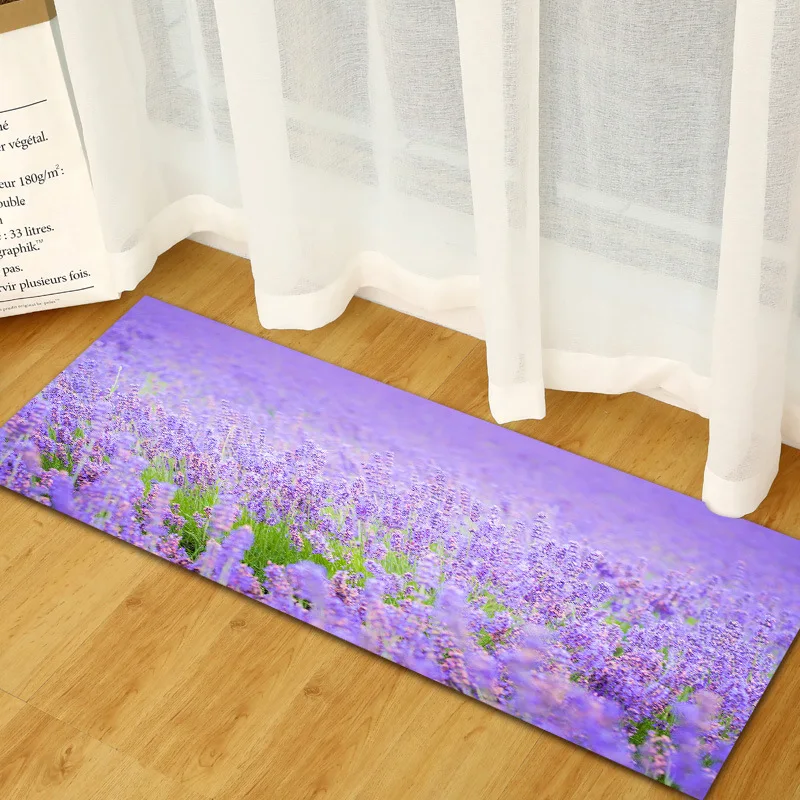 ct2022 Фиолетовый Лавандовый половик с цветочным рисунком кухня пол коврик Carpetd для гостиной ванная комната прикроватный матд Открытый коврик у входной двери - Color: ct2022