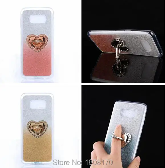 Мягкий блестящий чехол из ТПУ с подставкой для Samsung Galaxy S8 Plus Huawei NOVA G9 P8 Lite 2017 LG V10 Ring