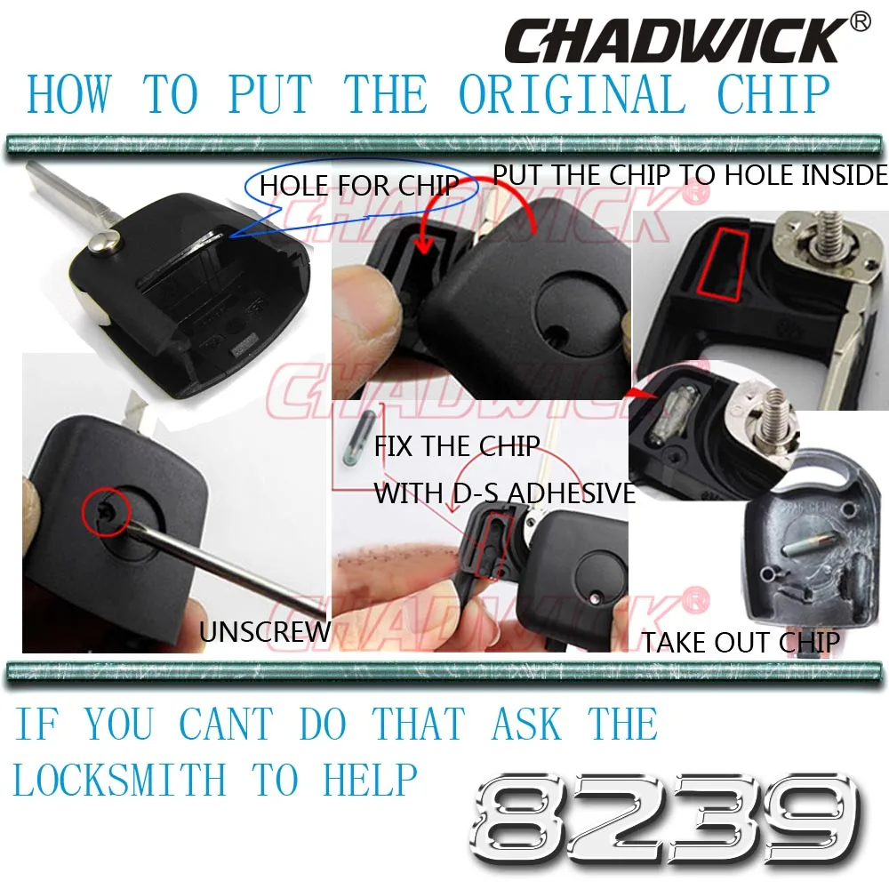 Новинка,, CHADWICK 8239, флип-ключ, без ключа, система входа для Bora, vw, Volkswagen, пульт дистанционного управления, центральный дверной замок, замок, высокое качество