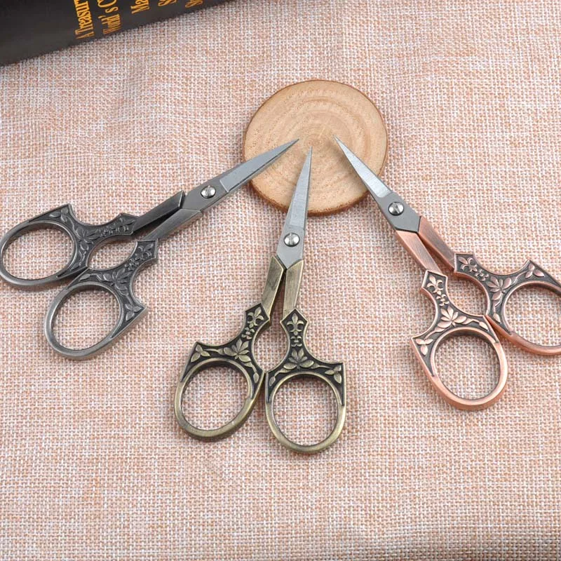 Модные креативные швейные ножницы серебристого/бронзового/цвета шампанского