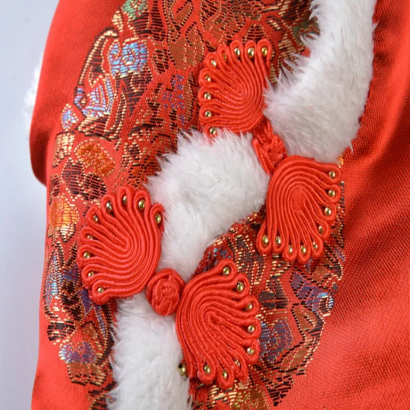 XS-3XL High Quality Dog Clothes New Festival Brocade Embroidery Traditional Chinese Garments Puppy Dogs Coat for Pets S171 | Дом и сад
