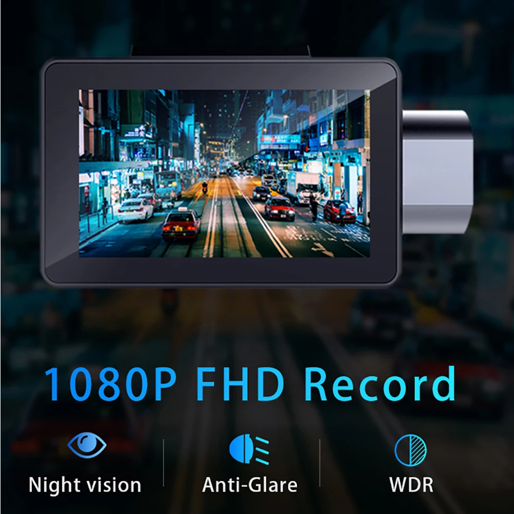 WHEXUNE Android 3G видеорегистратор 4 дюйма Автомобильный с GPS log двойной объектив 1080 p WIFI