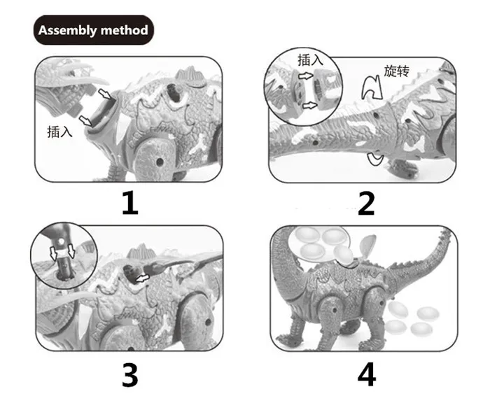 Children Toys Electric Walking Dinosaur Toy Long Neck Lay Eggs Projection Lights Roar Sounds Kids Christmas Birthday Gifts