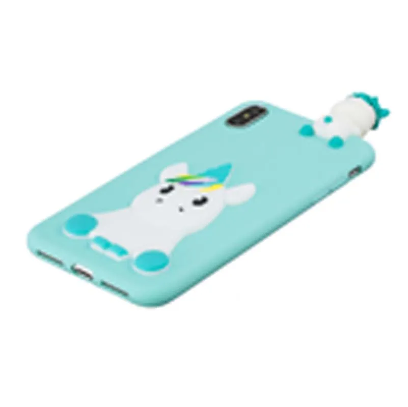 3D Fashion Cartoon Unicorn 8 Plus Candy Color Design Case For apple iPhone XS back cover for iphone XR Max mobile phone shell |