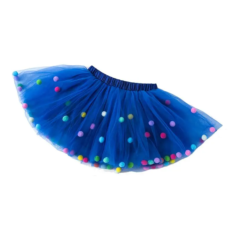 deep blue 1PXSkirt Юбка-пачка для девочек, темно-синяя юбка-пачка фиолетового цвета, праздничная юбка принцессы комплект с ободком для волос, детская юбка-пачка для девочек пышная мини-юбка-пачка в горошек с радугой розового цвета - Цвет: deep blue 1PXSkirt