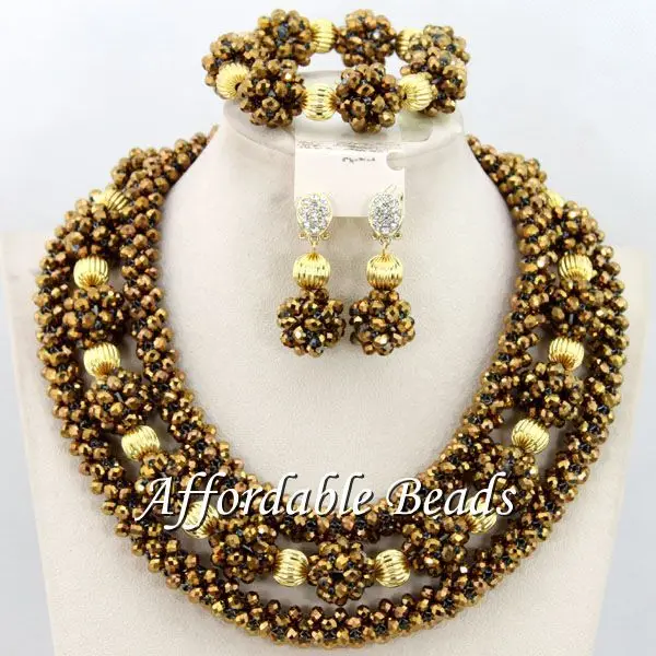 Темно оранжевый комплект ювелирных изделий в африканском стиле очаровательный