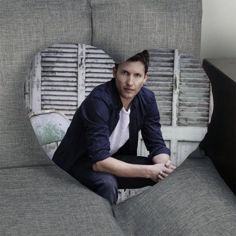 Изготовленный На Заказ James Blunt сердце Форма Наволочка на заказ застежки молнии