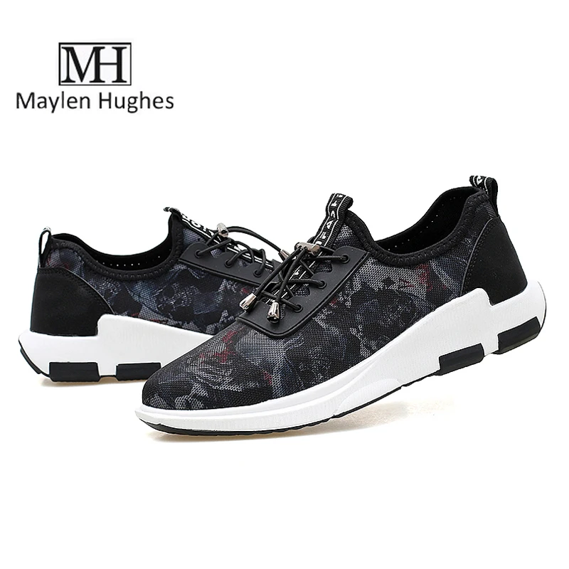 MH высокое качество 2017 Мужская обувь Для мужчин граффити Повседневная Обувь