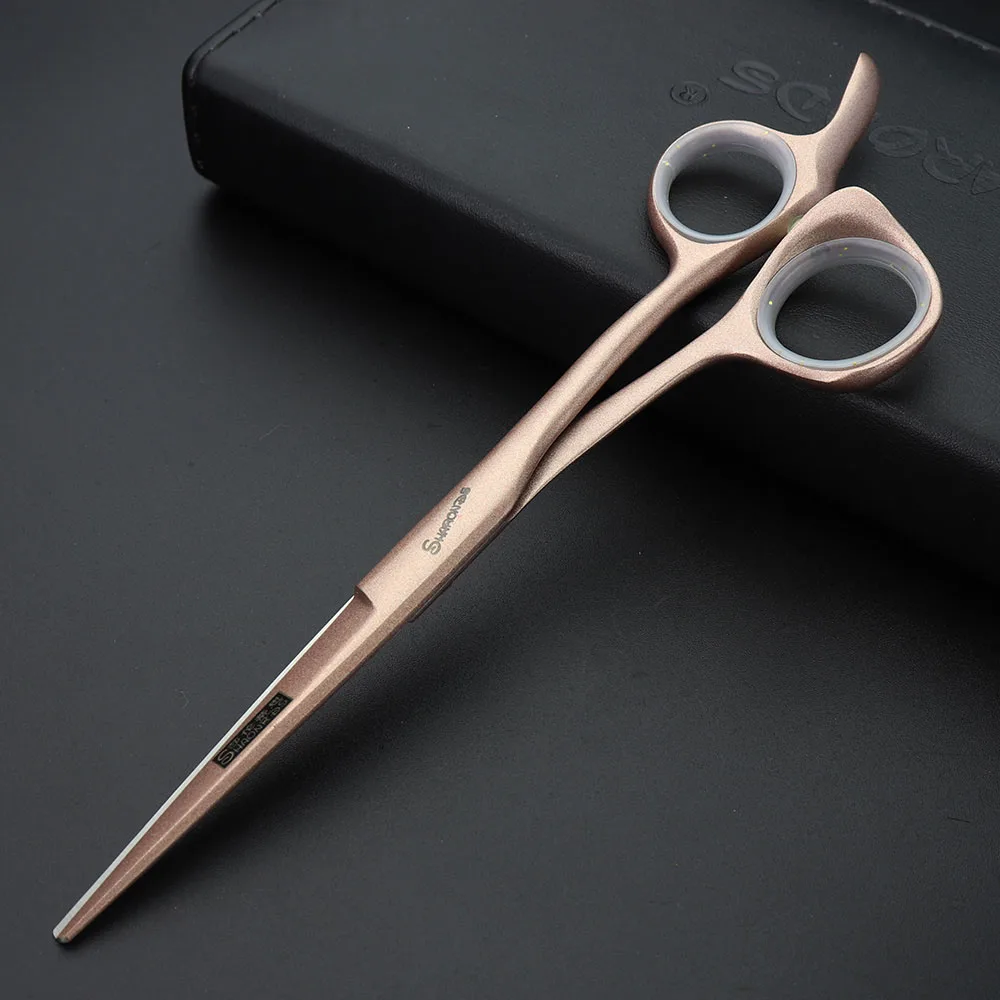 Rose gold6 Sharonds Профессиональные Парикмахерские ножницы 6 дюймов черные японские 440c парикмахерские ножницы - Цвет: Rose gold6