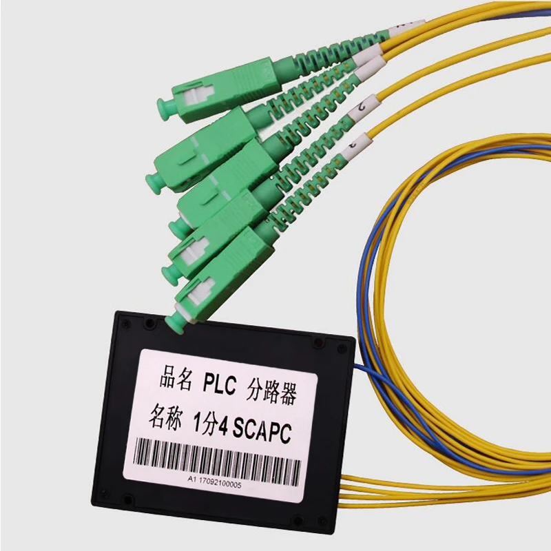 Оптоволоконный ПЛК-Сплиттер ABS Box 1x4 SC/APC соединитель 2 0 мм 1 м бесплатная доставка |