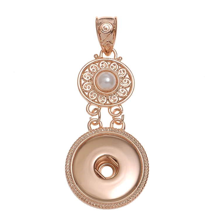 Ожерелье с кнопкой золотое/розовое золото/родиевое покрытие сменная защелка