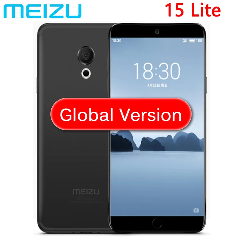 Глобальная версия Meizu 15 lite, 4 Гб ОЗУ, 32 Гб ПЗУ, Восьмиядерный процессор Snapdragon 626, экран 5,46 дюйма, 1920x1080 P, отпечаток пальца, быстрая зарядка, МП
