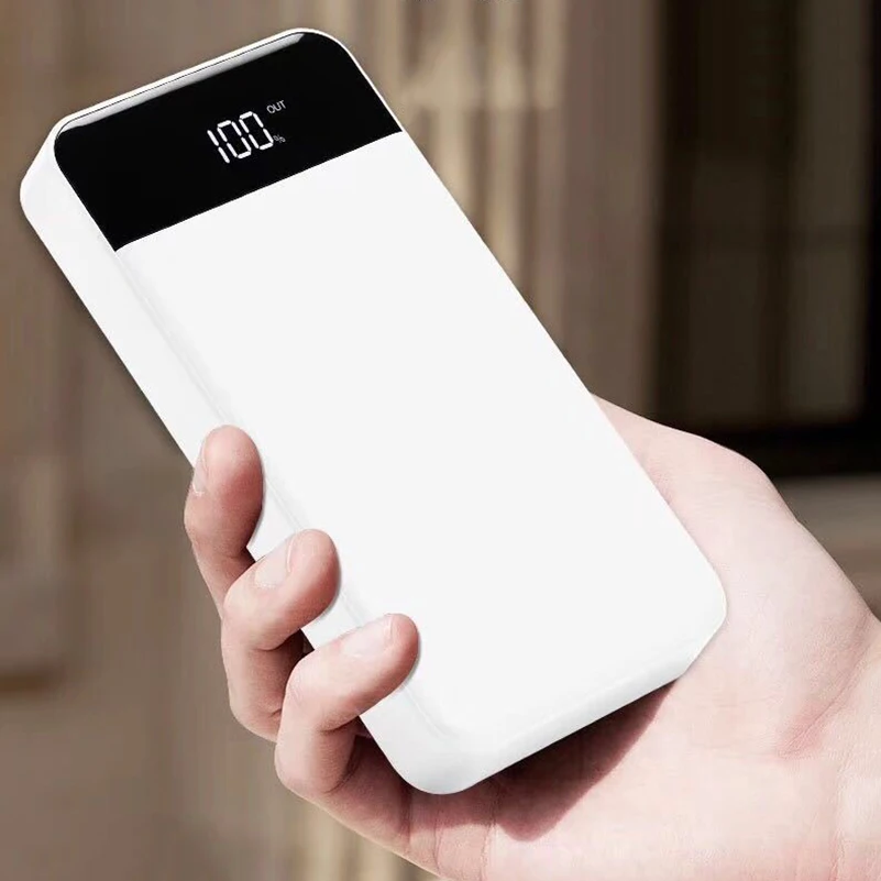 Внешний аккумулятор с 4 usb-портами, 20000 мА/ч, внешний аккумулятор, микро usb type C, входное зарядное устройство для iPhone, Android, 8x18650, батареи
