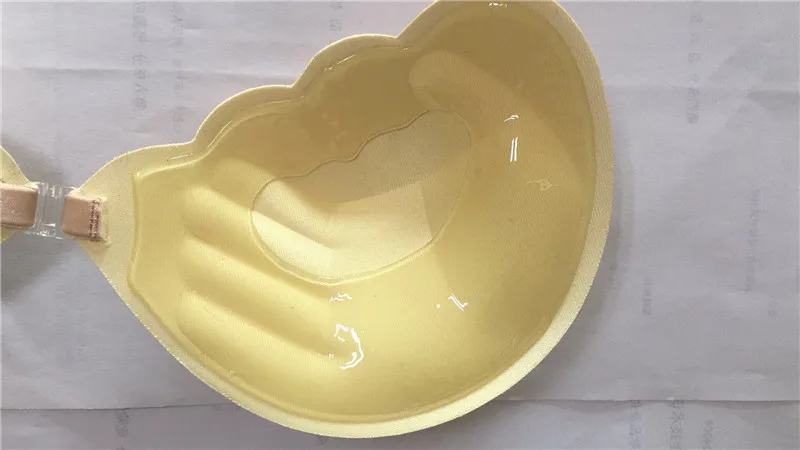 Women Front Closure Silicone Self-Adhesive Half Cup Wire Free Backless Strapless Seamless Push Up Bra For Female Intimates