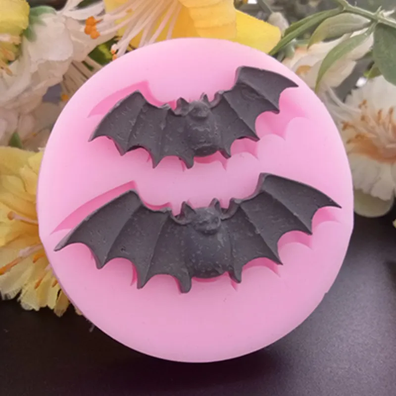 1 шт. bat торт формы силиконовые Хэллоуин bat помадка шоколада пресс DIY выпечки Хэллоуин украшения торта Плесень F185