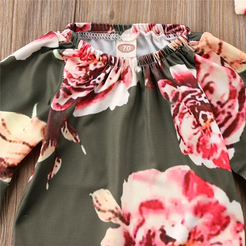 2 шт. детское хлопковое боди с длинным рукавом и цветочным принтом|baby girl clothes|newborn