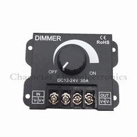 10pcs dc 12v 24v 30a balck led dimmer switch brightness controller for single color 5050 3528 5630 led lamp strip light