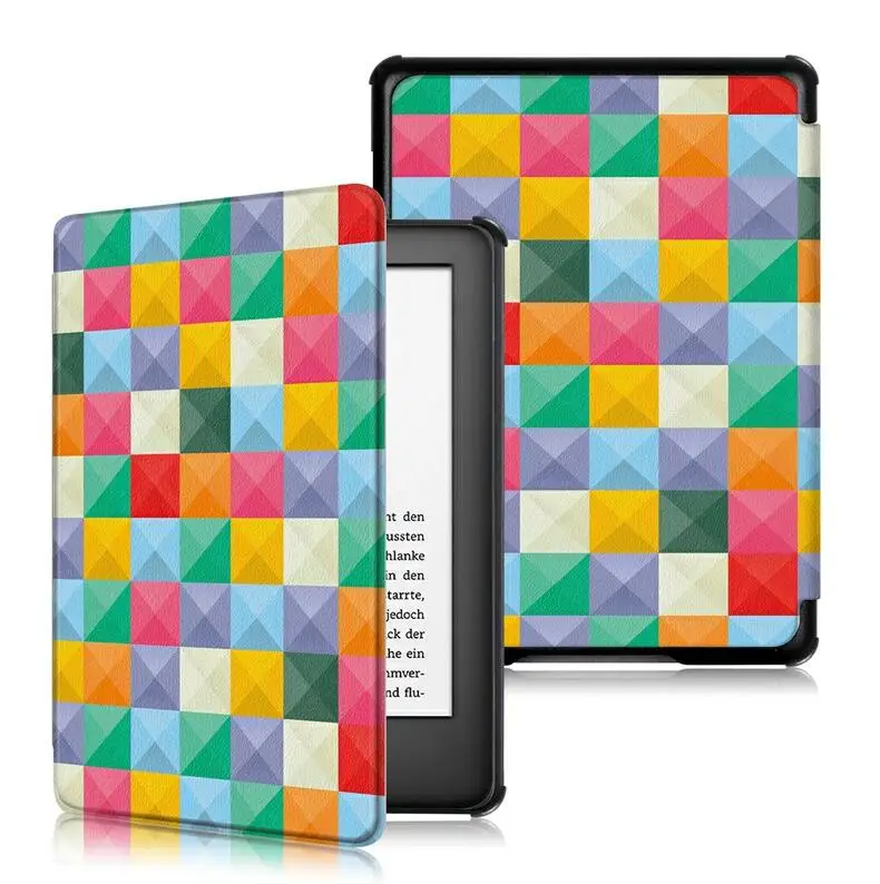 Printed Color 09 Для Amazon все- Kindle 10th поколения бизнес-мультфильм 6,0 дюймов окрашенный принт из искусственной кожи флип сон умный чехол - Цвет: Printed Color 09