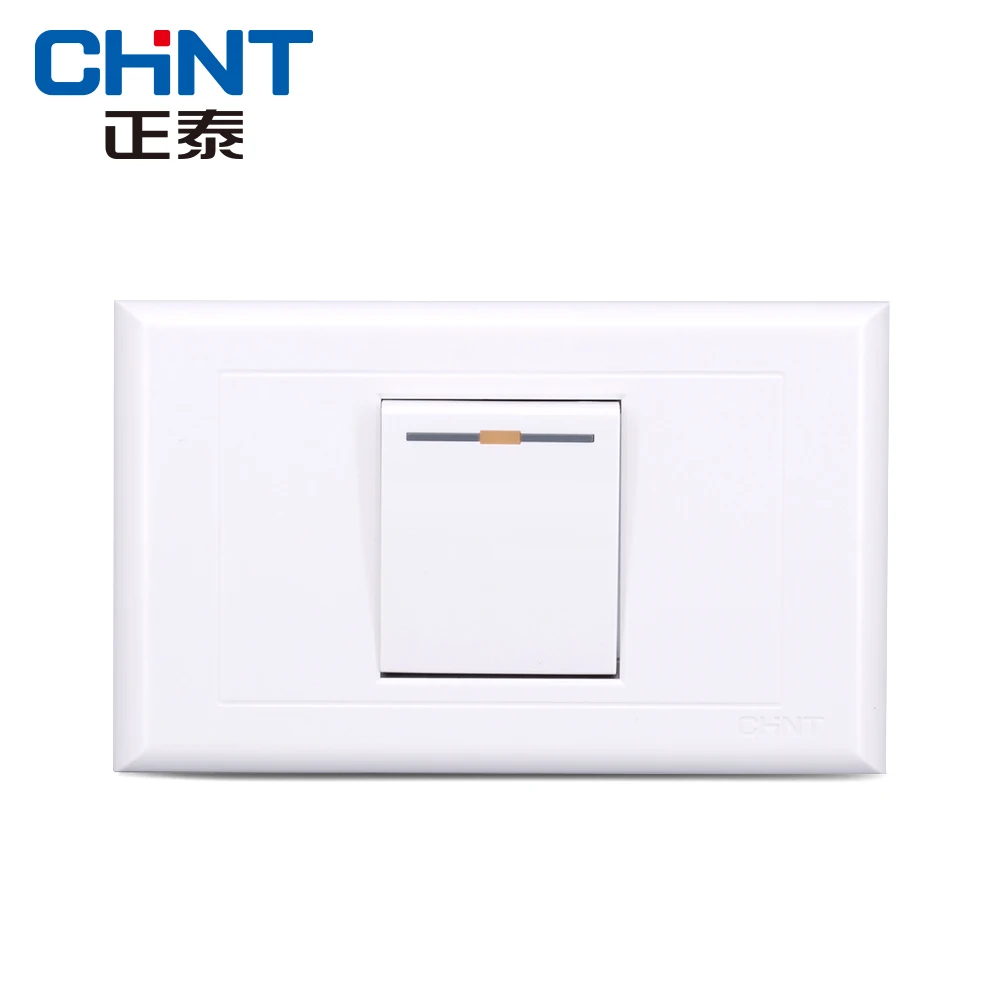 Настенный выключатель CHINT типа 118 розетка NEW5G одноклавишная двухсторонняя панель