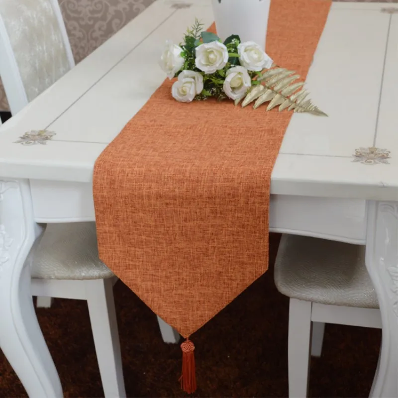 Изготовленный на заказ Чехол для настольного бегуна твердая Мешковина скатерть